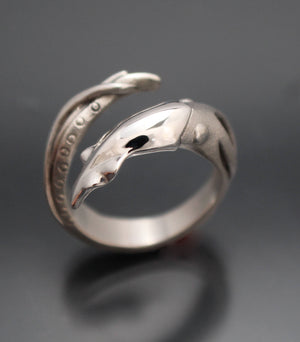 squid ring  silver