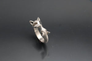 Cat and Mouse ring , silver