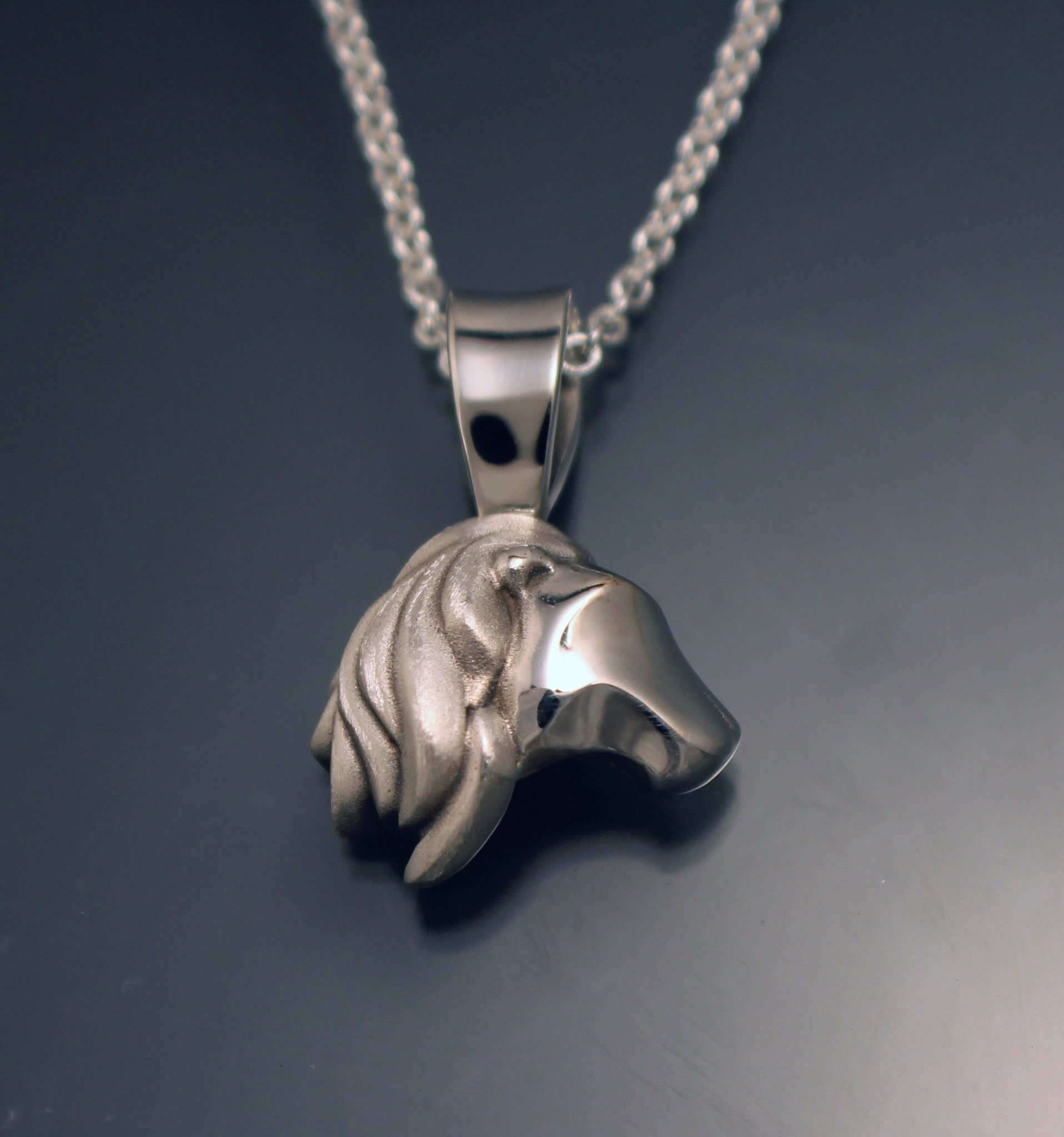 lion  pendant silver