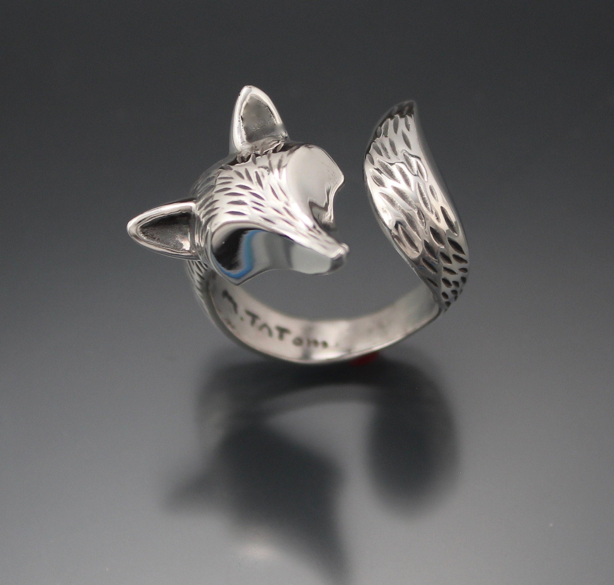 furred fox,   adjustable, silver