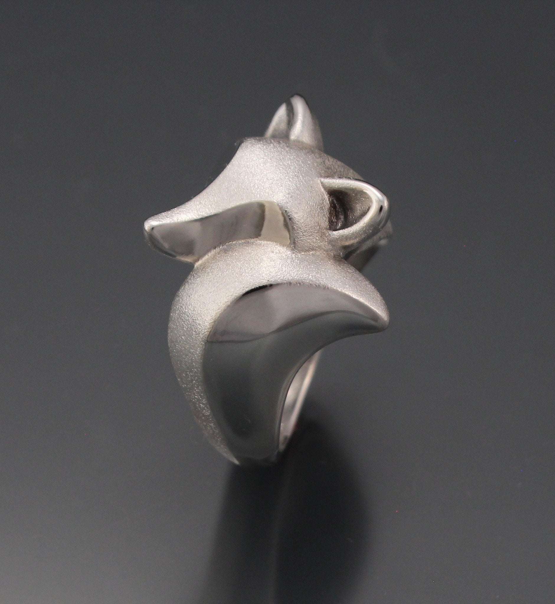 fox ring. sterling silver