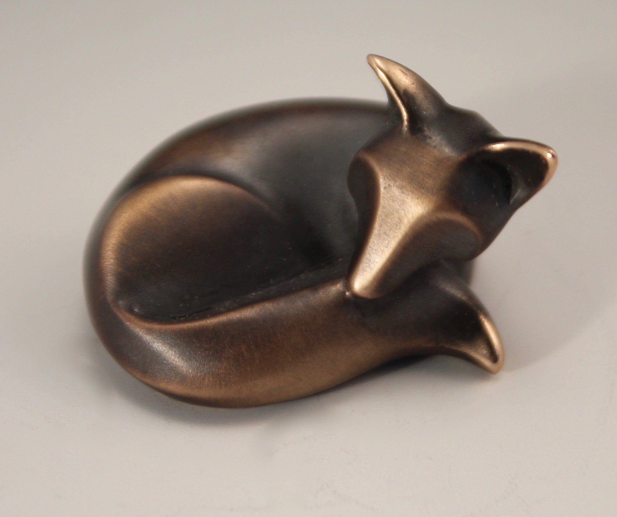 fox  kits  sculpture .    limited edition, bronze