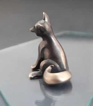 fox  kits  sculpture .    limited edition, bronze