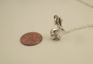 jackrabbit  silver pendant /charm