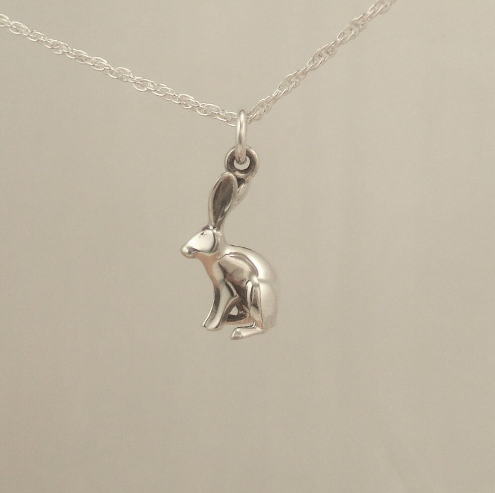 jackrabbit  silver pendant /charm