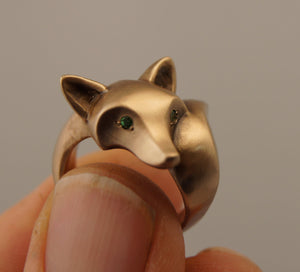 fox ring. Bronze , pick your eye color