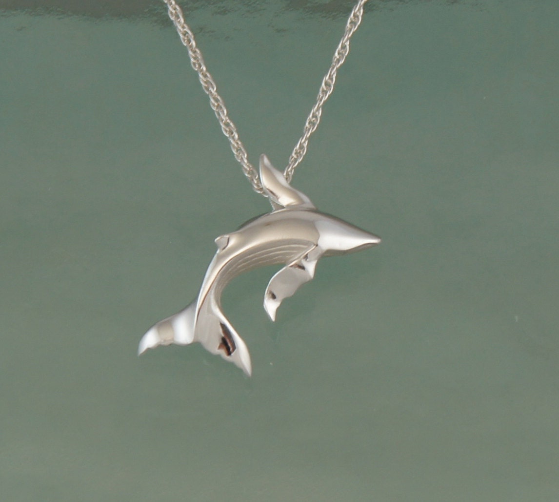 humpback whale pendant  silver. NO CHAIN