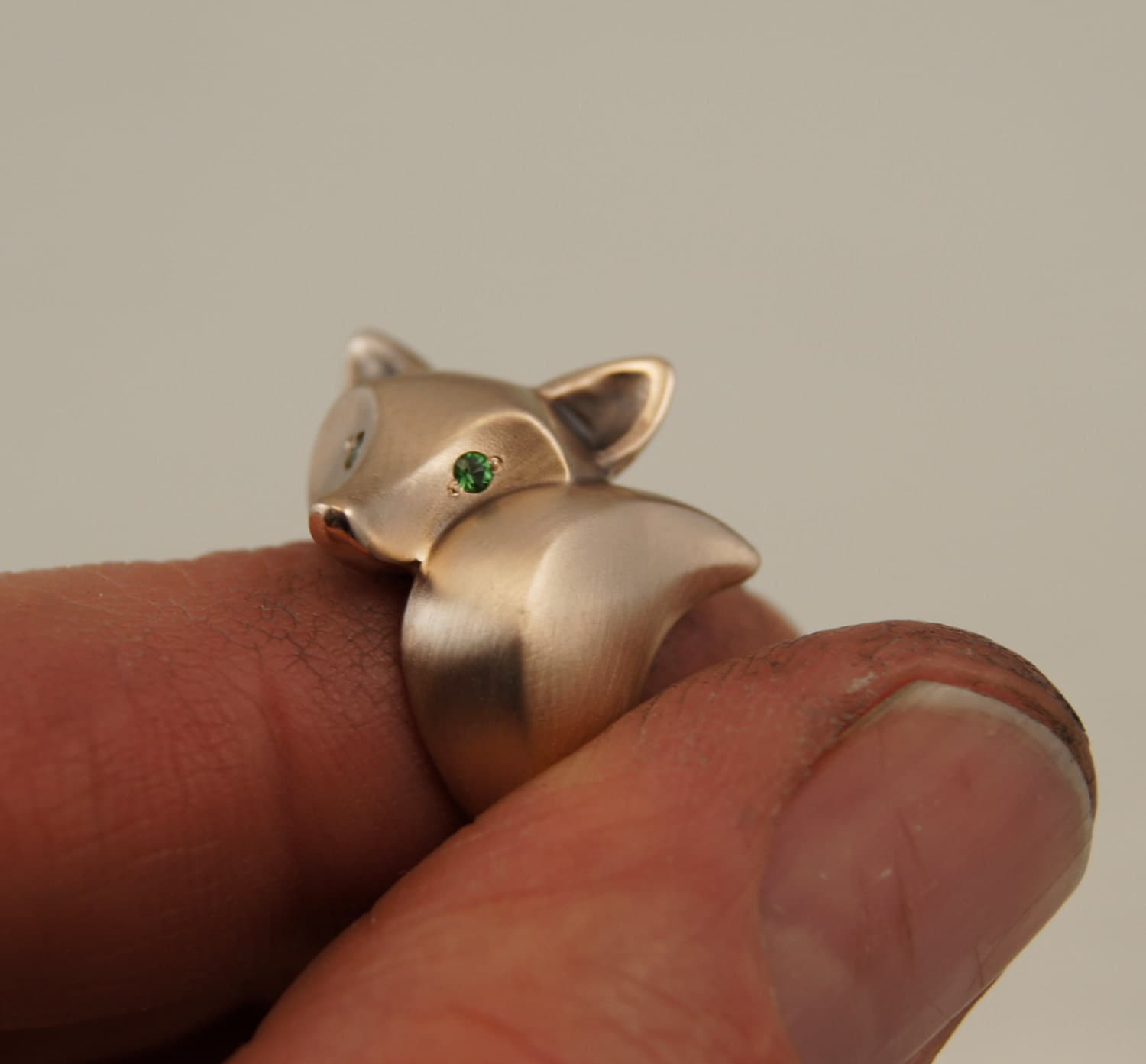 fox ring. Bronze , pick your eye color