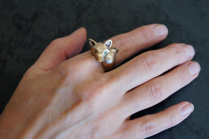 fox ring. Bronze , pick your eye color