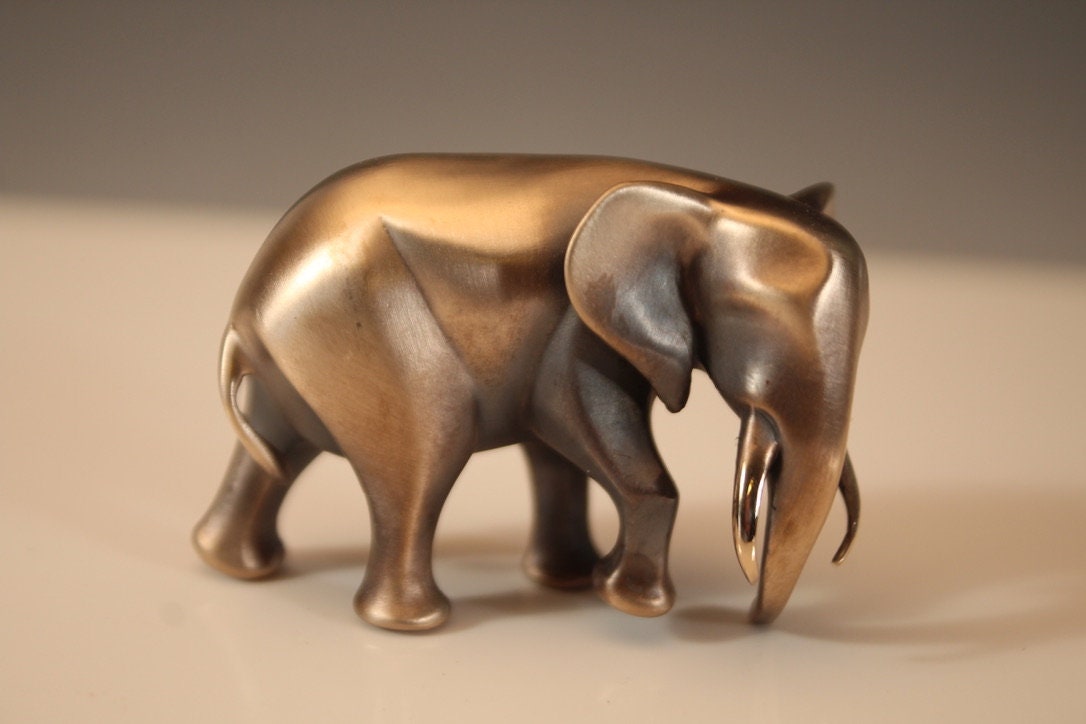 bull  elephant  bronze