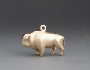 bronze  buffalo   charm or pendant