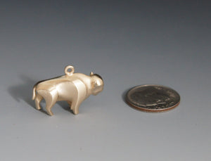 bronze  buffalo   charm or pendant