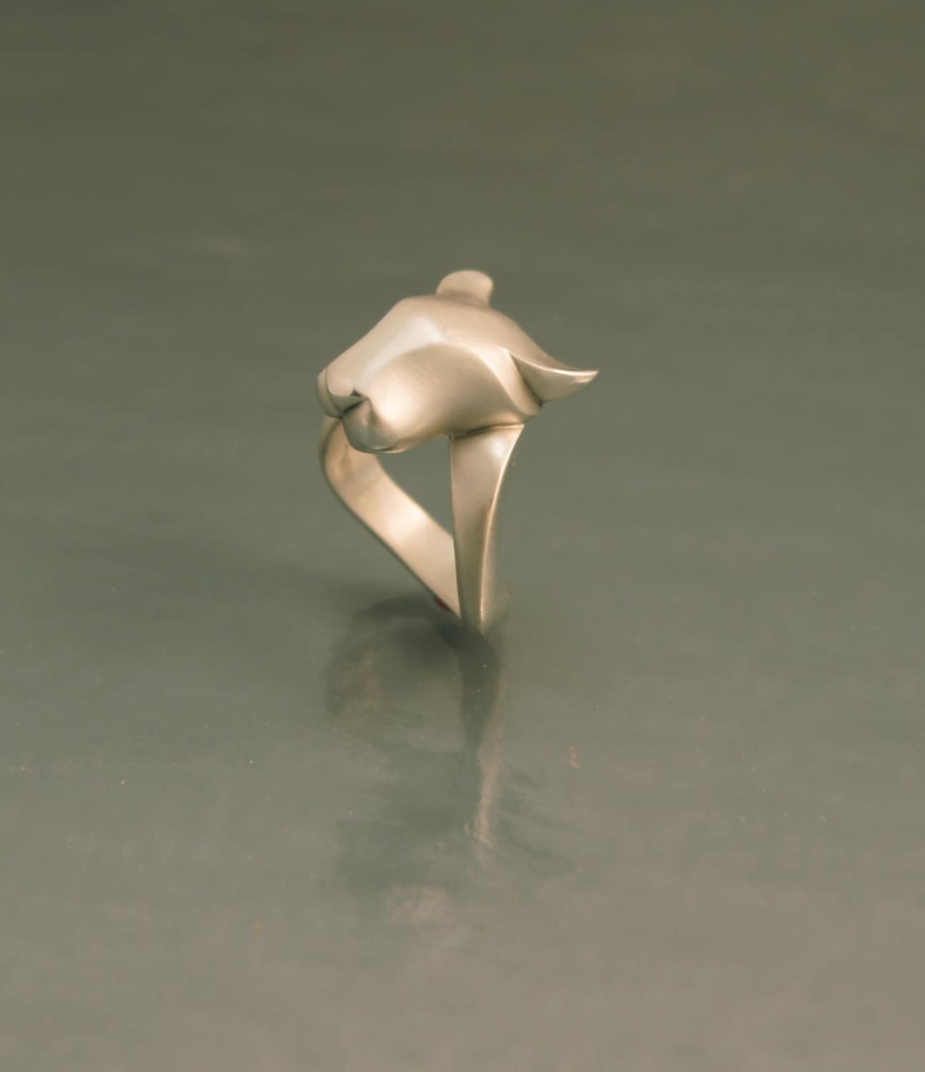 Jaguar ring , sterling silver.