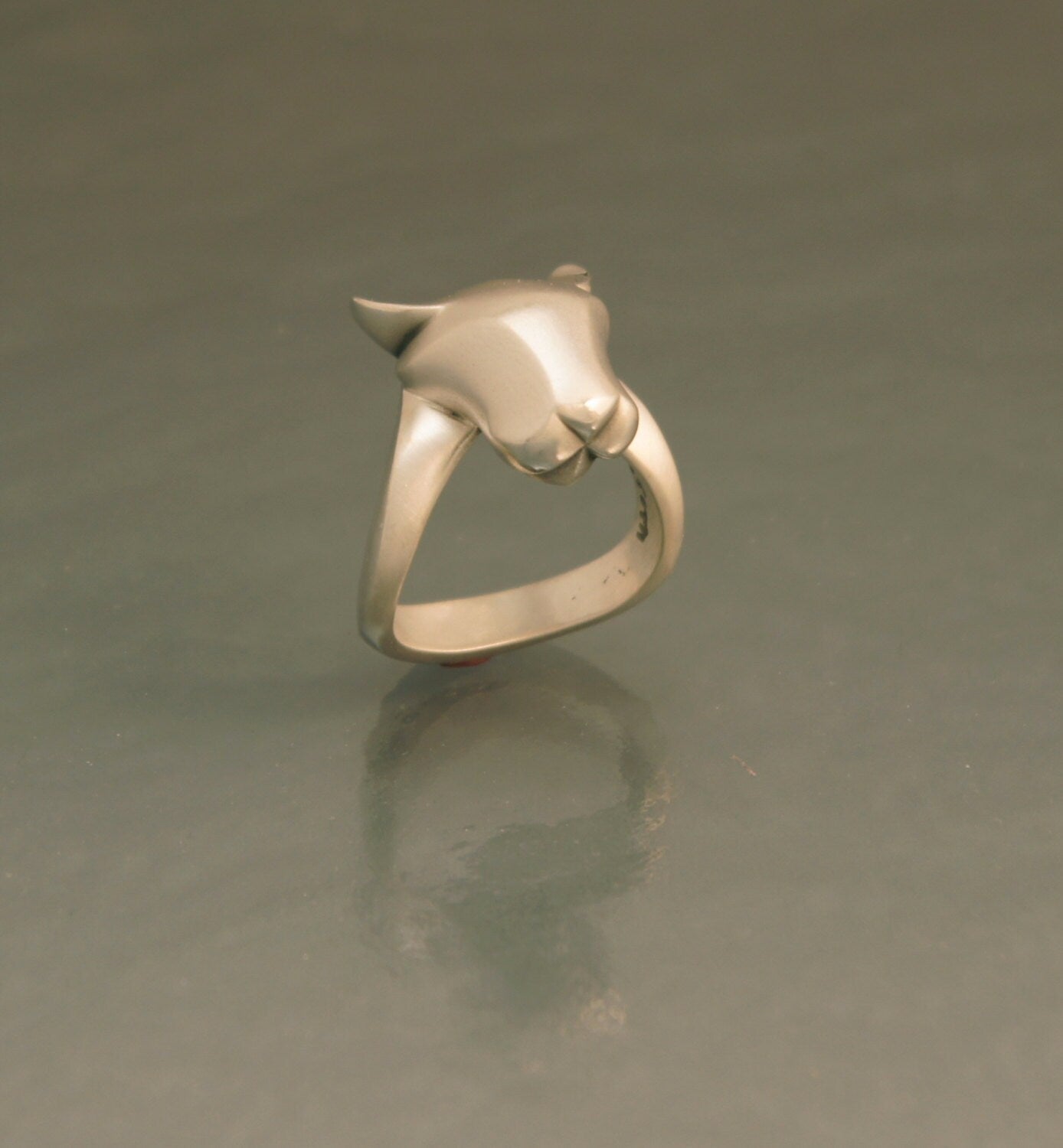 Jaguar ring , sterling silver.