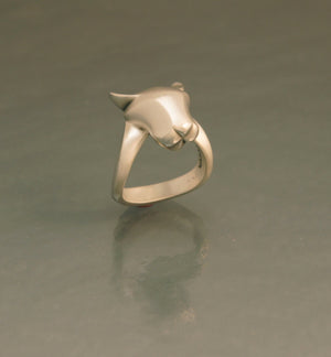 Jaguar ring , sterling silver.