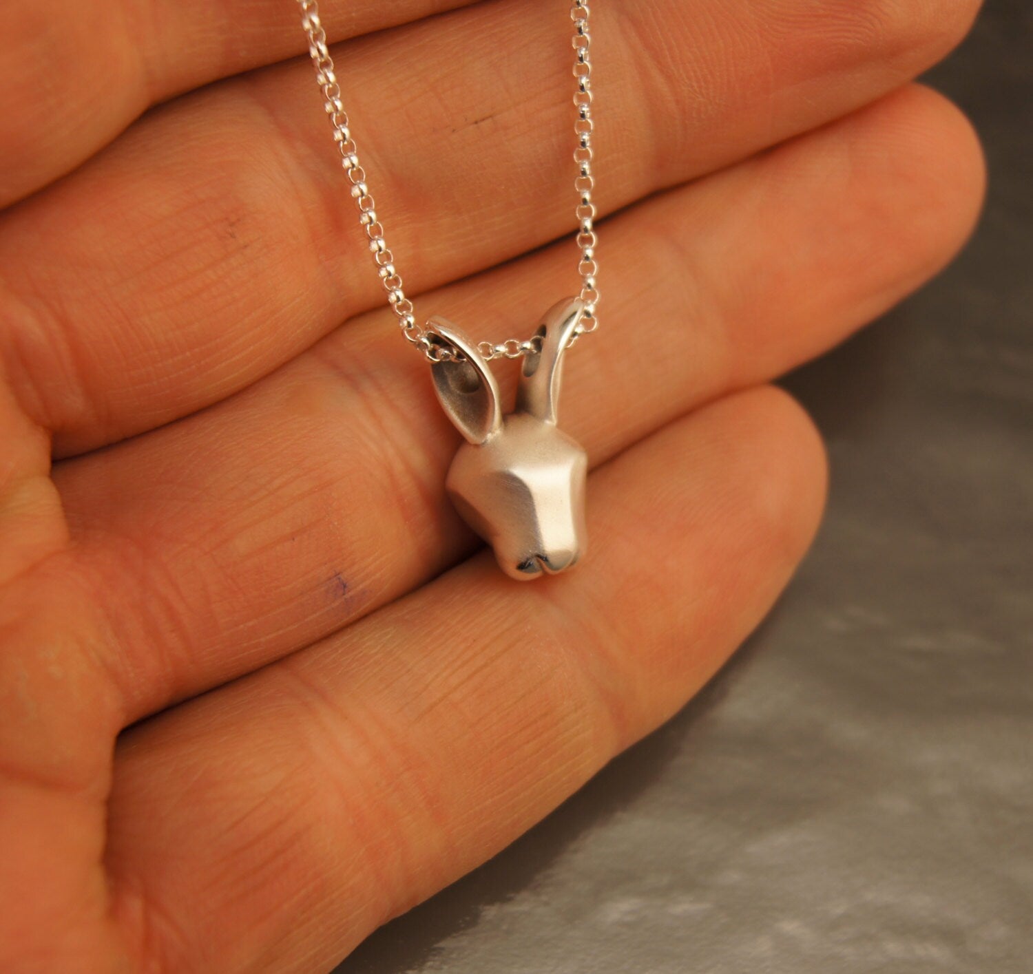 BUNNY  pendant ,silver