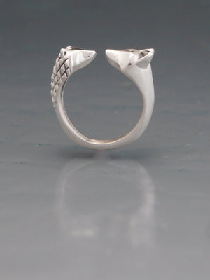 curious hedge hog / fox in  silver